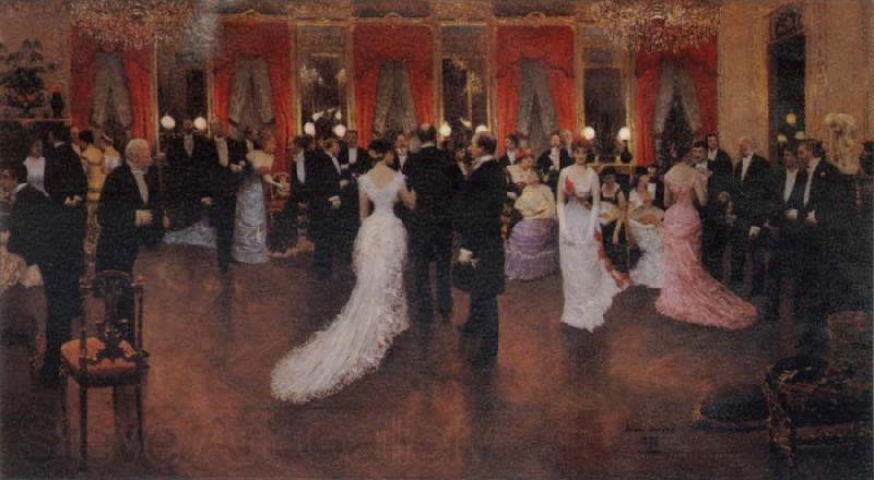 Jean Beraud An Evening Soiree Norge oil painting art